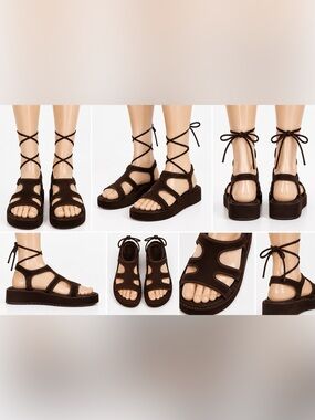 Lace-Up Platform Sandals